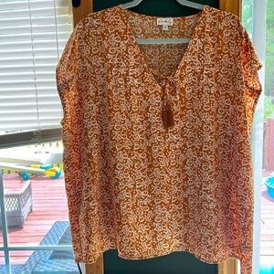 NEW with tags Wonderly women’s short sleeve top - XXL - spice orange